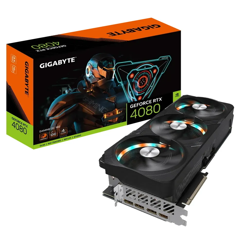 Placă Video Gigabyte RTX 4080 16GB GAMING OC, 16GB GDDR6X 256bit (GV-N4080GAMING OC-16GD)