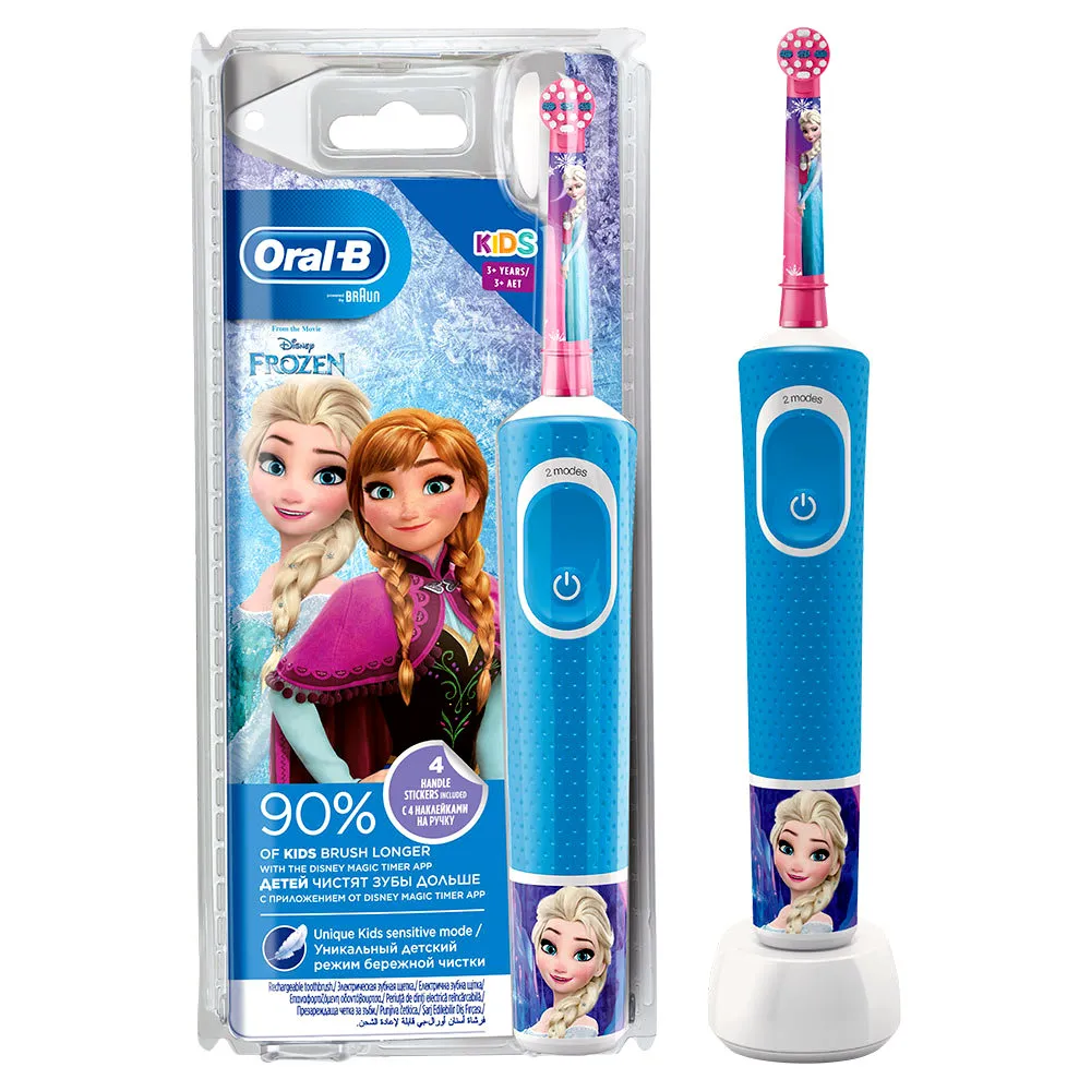 Periuță de dinți electrică BRAUN Kids Vitality D100, Albastru /Roșu-Purpuriu