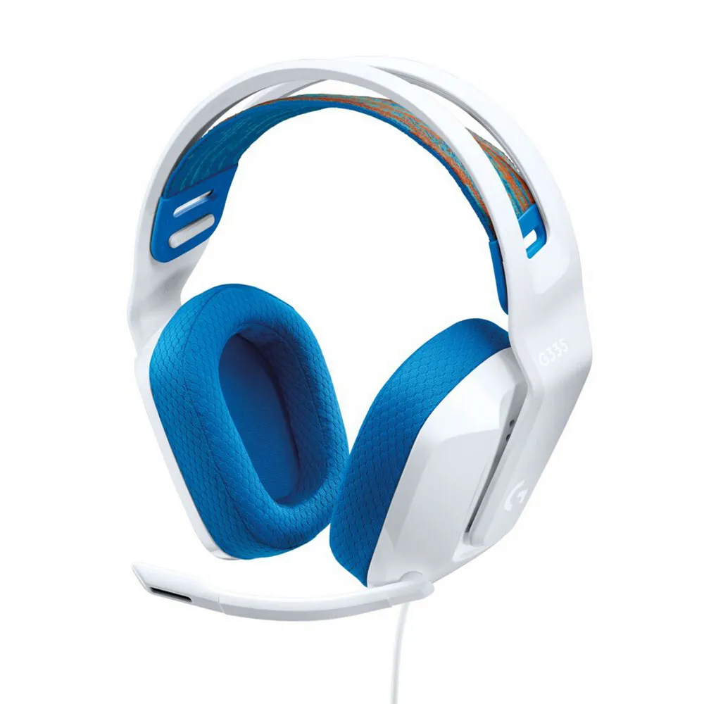 Căști gaming Logitech G335, Cu fir, Alb