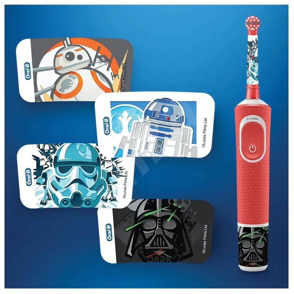 Periuța de dinți electrică sonică BRAUN Kids Vitality D100, Roșu