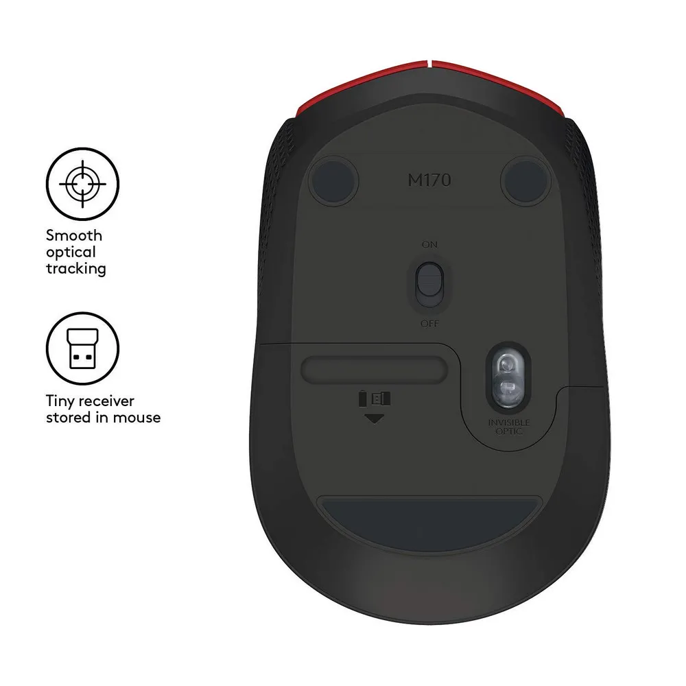 Mouse Wireless Logitech M171, Roșu