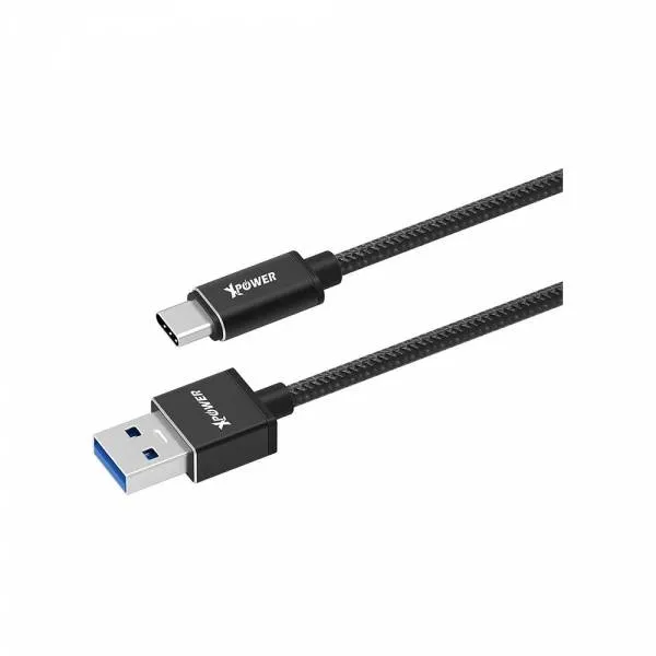 Cablu încărcare și sincronizare Xpower Lightning cable Nylon, USB Type-A/Lightning, 1m, Negru