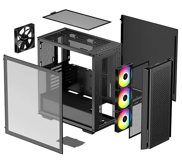 Carcasă PC Deepcool CG560, Midi-Tower, ATX PS2 , Negru