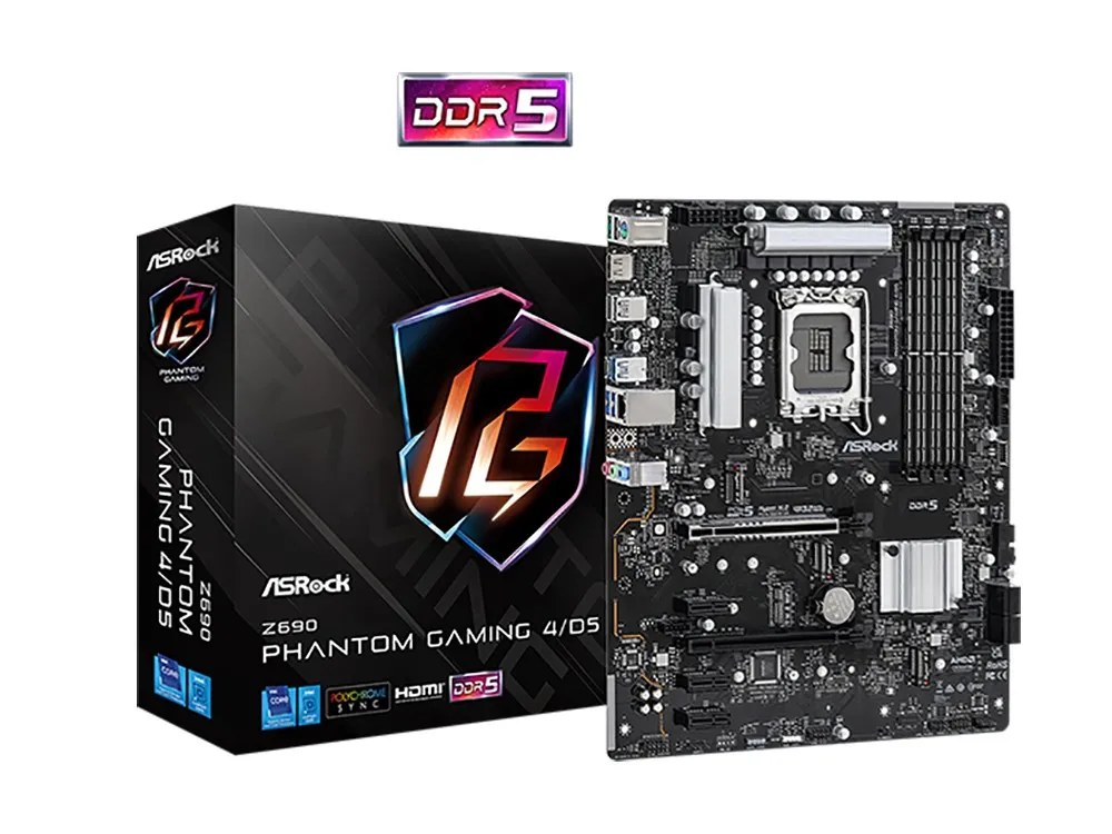 Placă de bază ASRock Z690 PHANTOM GAMING 4/D5, LGA1700, Intel Z690, ATX