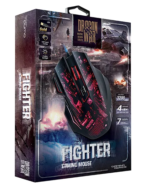 Gaming Mouse QUMO Fighter, Negru