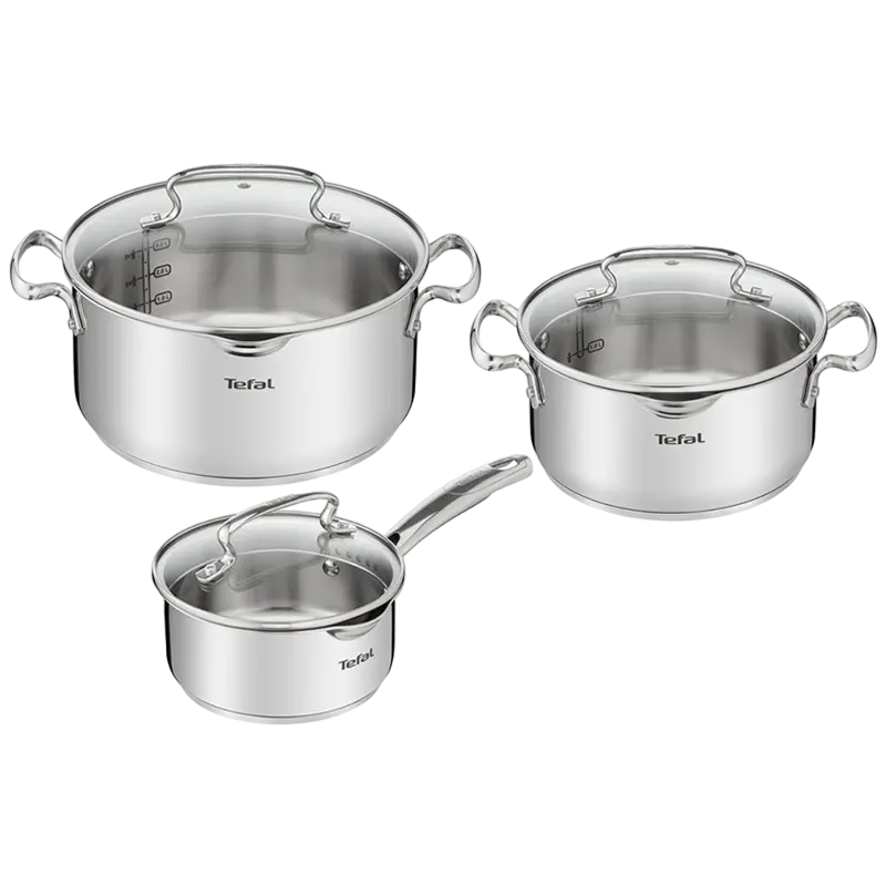 Set de vase Tefal G719S674, Oțel inoxidabil