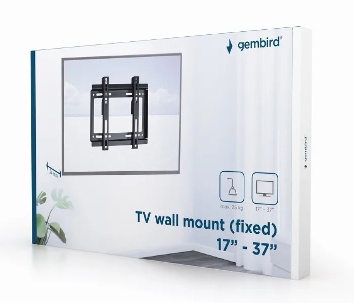 Suport fixat pe perete Gembird WM-37F-01, Negru
