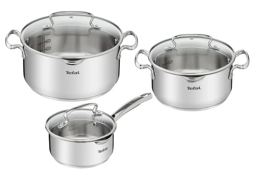 Set de vase Tefal G719S674, Oțel inoxidabil