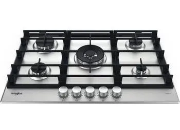 Plită pe gaz Whirlpool GMWL 728/IXL, Oțel inoxidabil