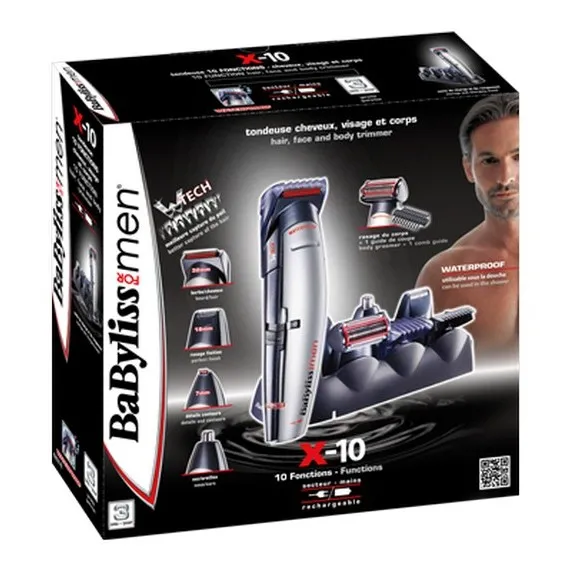 Trimmer pentru bărbați BaByliss E837E, Argintiu