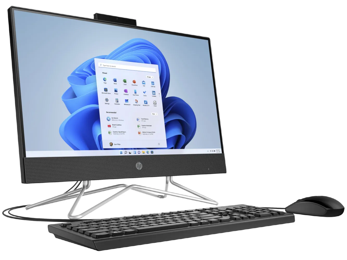 Computer All-in-One HP 24-df1071ur, 23,8", Intel Core i5-1135G7, 8GB/512GB, FreeDOS, Negru