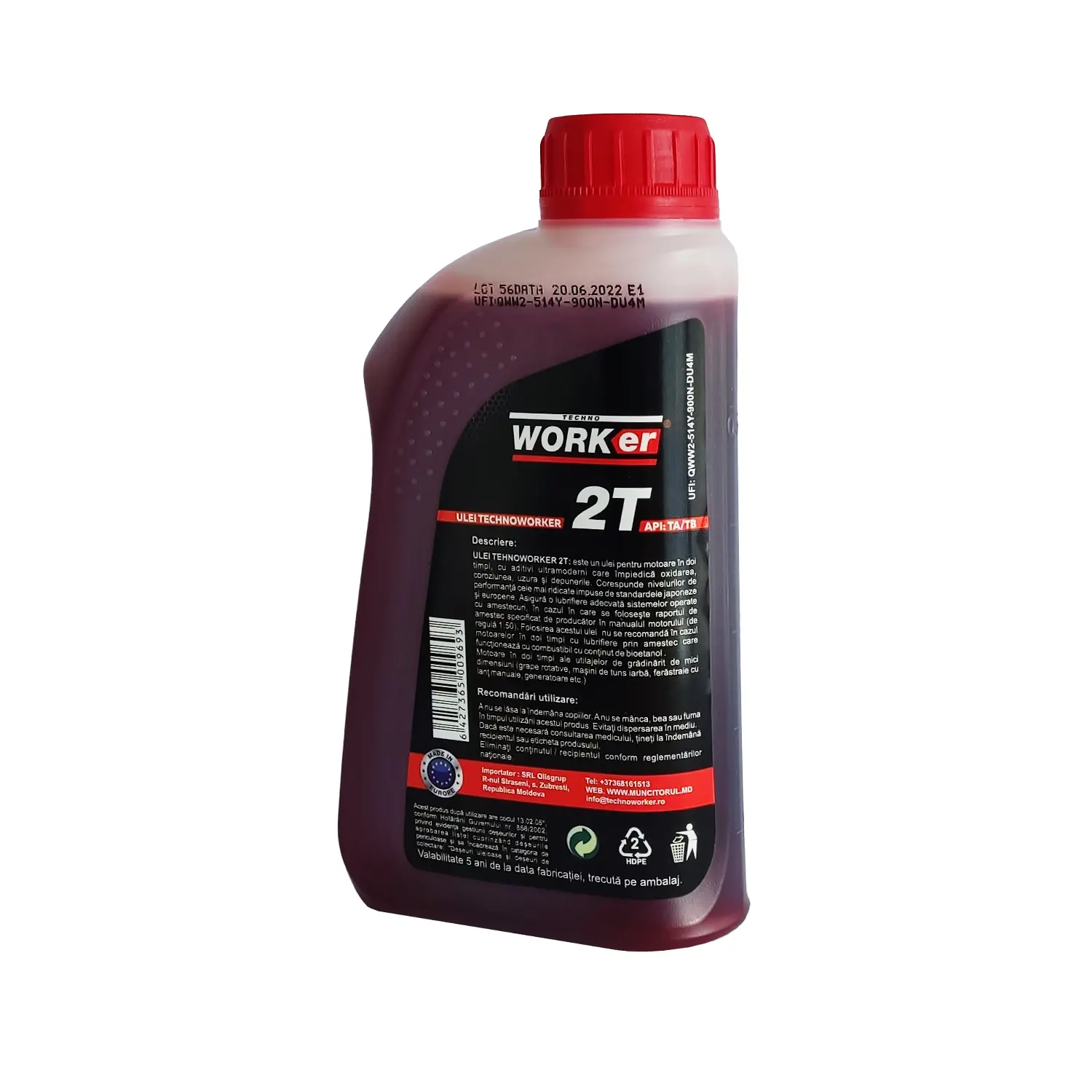 Ulei TechnoWorker 2T 0.6 L (Made in EU)