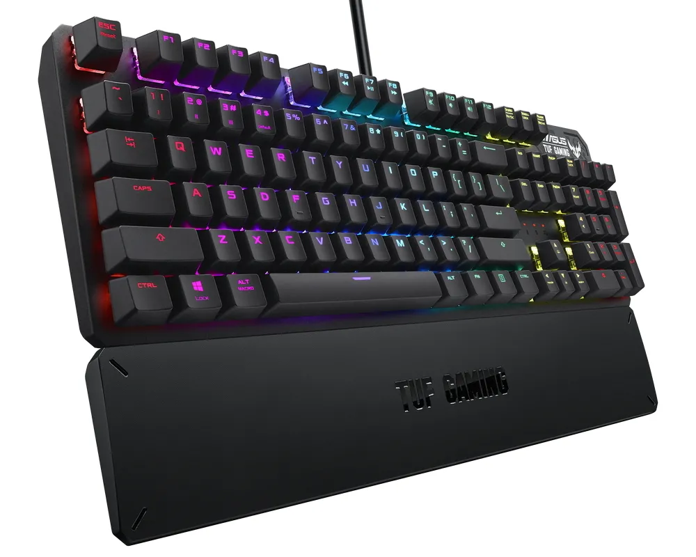 Tastatură ASUS TUF Gaming K3, Cu fir, Gri Metalic