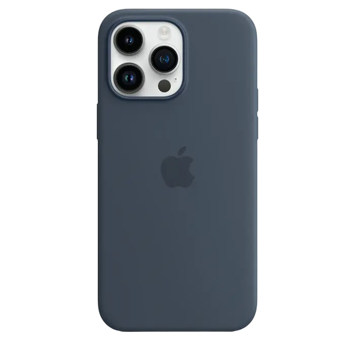 Original iPhone 14 Pro Max Silicone Case with MagSafe - Storm Blue, Model A2913