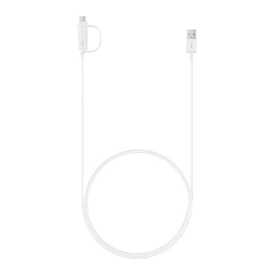 Cablu de încărcare Samsung EP-DG930DWEGRU, USB Type-A/Micro USB, USB Type-C, 1,5m, Alb