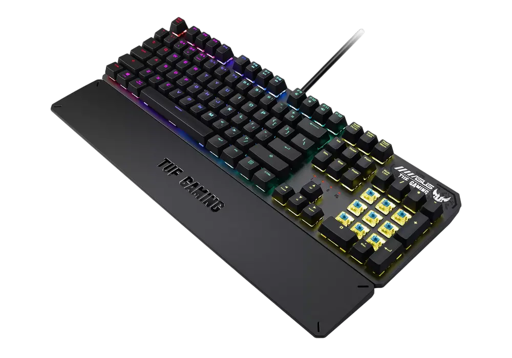 Tastatură ASUS TUF Gaming K3, Cu fir, Gri Metalic