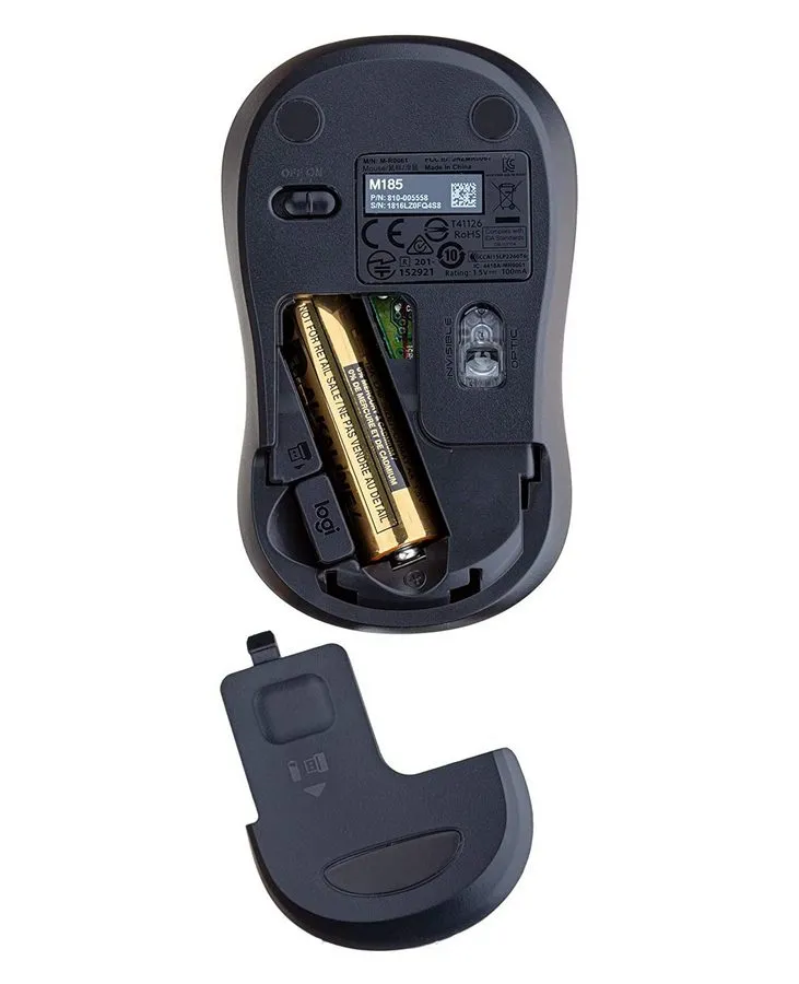 Mouse Wireless Logitech M185, Gri