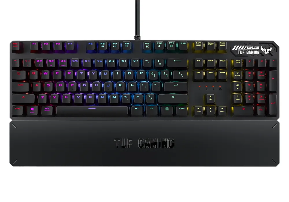 Tastatură ASUS TUF Gaming K3, Cu fir, Gri Metalic