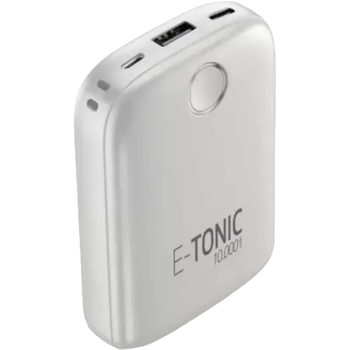 Acumulator extern Cellularline E-TONIC 10000, 10mAh, Alb