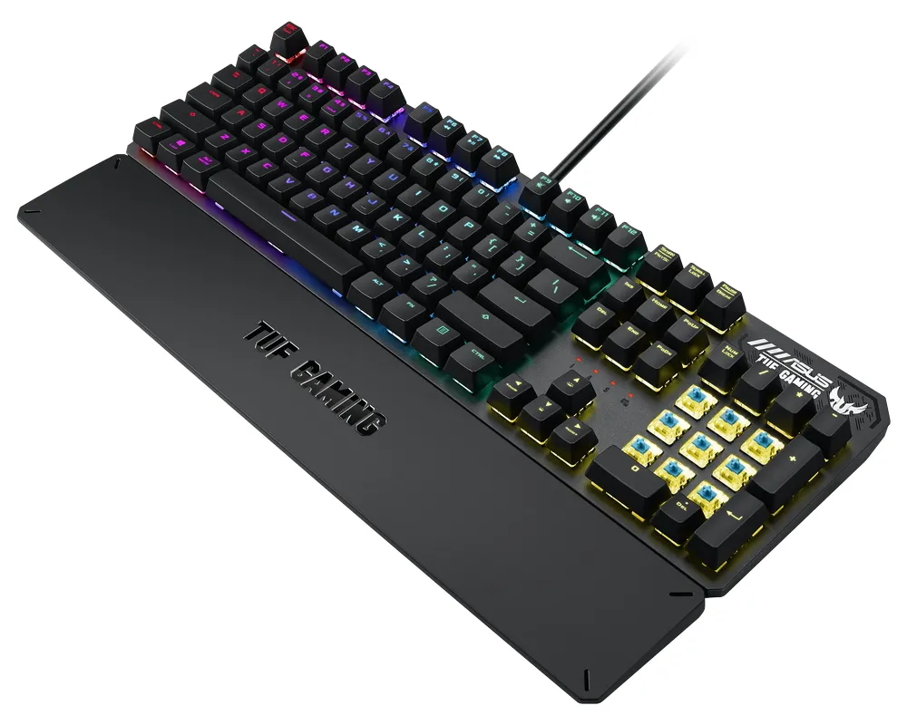 Tastatură ASUS TUF Gaming K3, Cu fir, Gri Metalic