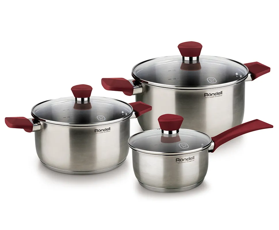 Set de vase Rondell Strike, 20cm, Argintiu