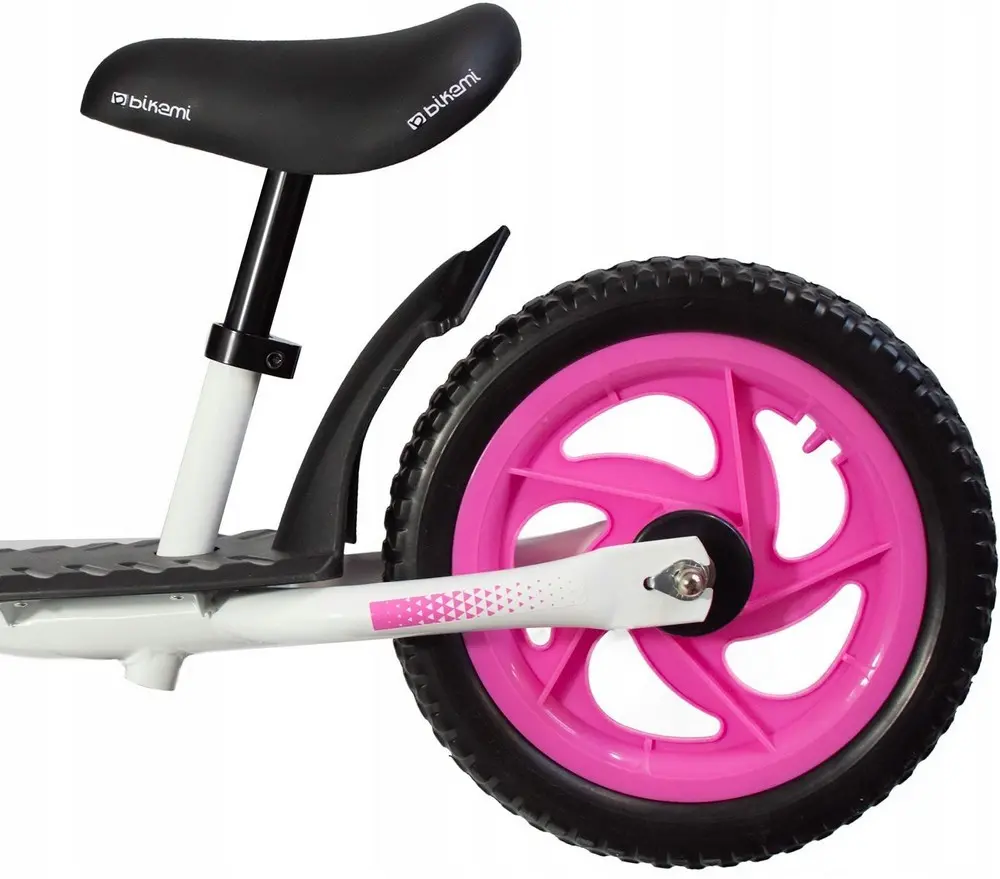 Bicicleta fara pedale| pentru copii JUMI (alb/roz)