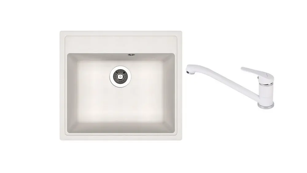 SET chiuveta Dr Gans Nika 570 + SanDonna F 1066 alb 