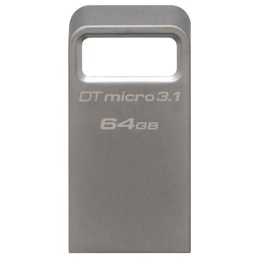 Memorie USB Kingston DataTraveler Micro 3.1, 64GB, Argintiu