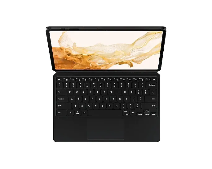 Geantă pentru Tabletă Samsung Galaxy Tab S7+ Book Cover Keyboard, 12,4", Poliuretan, Negru