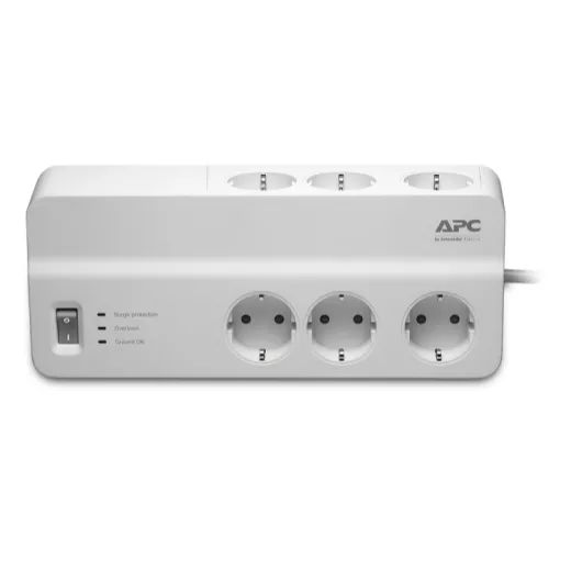 Prelungitor electric APC Essential SurgeArrest PM6-RS, 6 Prize, 2m, Alb