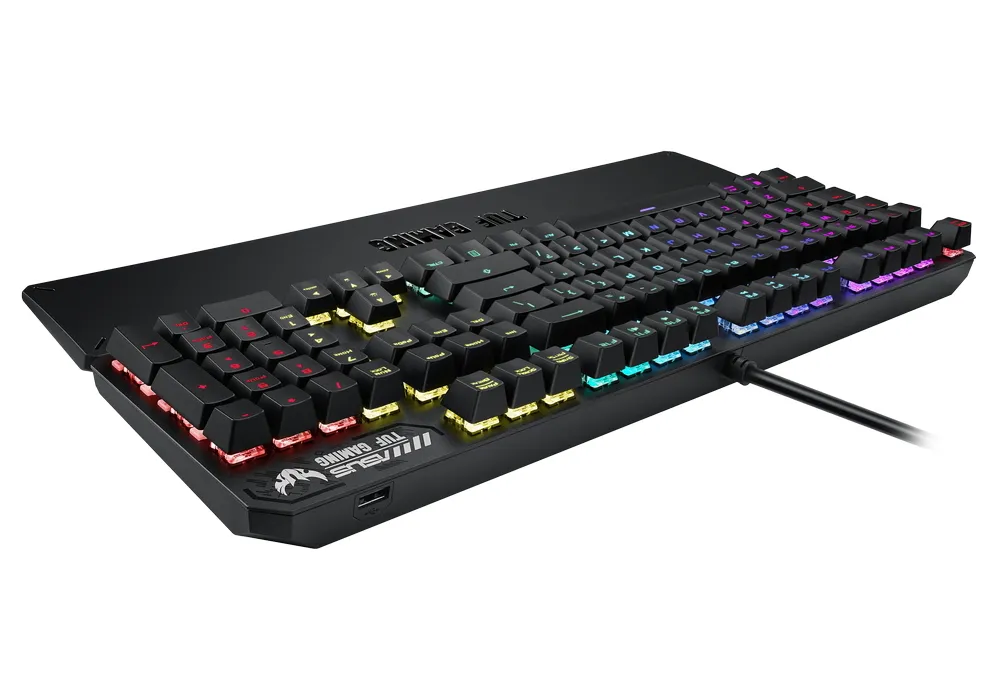 Tastatură ASUS TUF Gaming K3, Cu fir, Gri Metalic