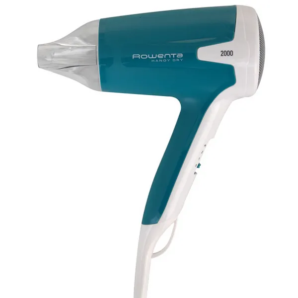 Uscător de păr compact Rowenta Handy Dry CV1630F0, 2000 W, Albastru | Alb