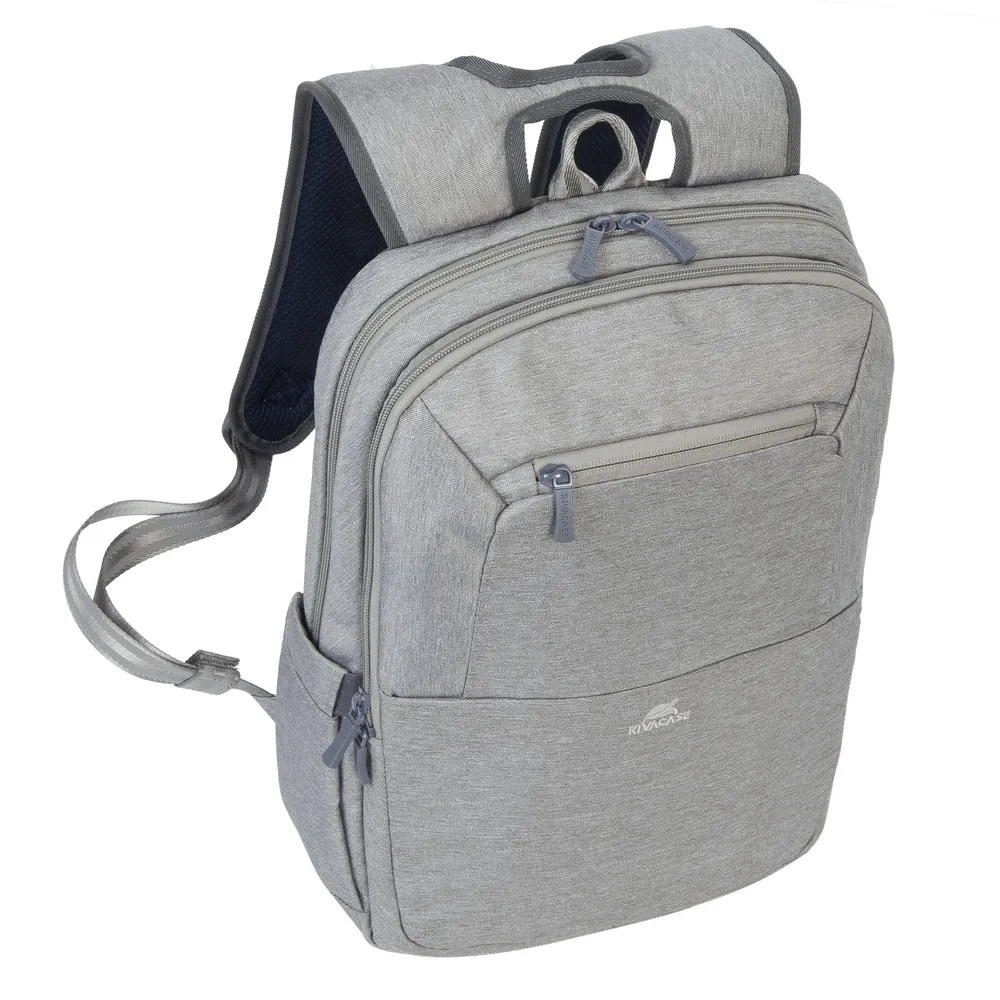 Rucsac pentru Laptop RivaCase Suzuka, 15.6", Poliester, Gri
