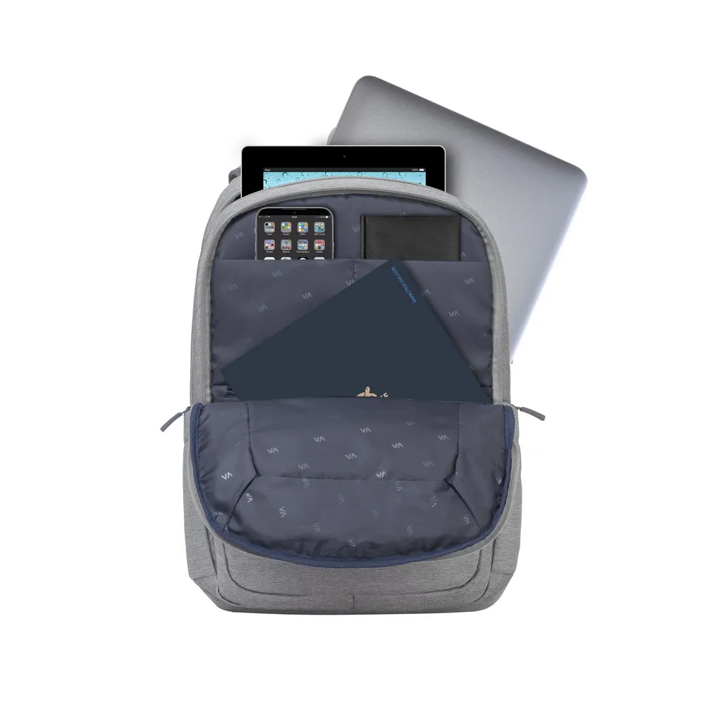 Rucsac pentru Laptop RivaCase Suzuka, 15.6", Poliester, Gri