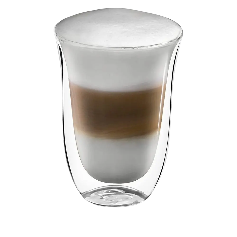 Pahare Cappuccino De'Longhi 220ml 2pcs, Transparent