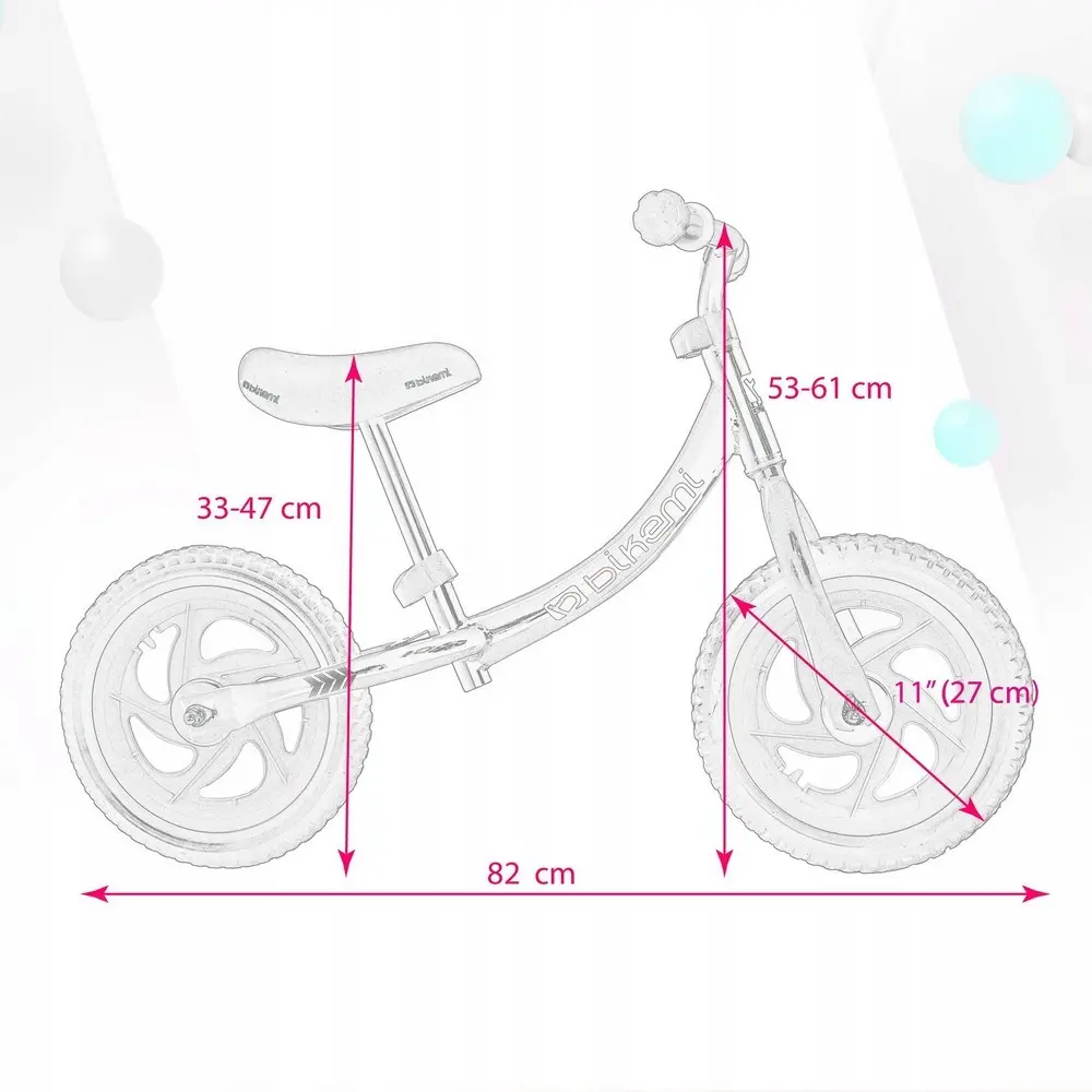 Bicicleta fara pedale| pentru copii JUMI (negru)