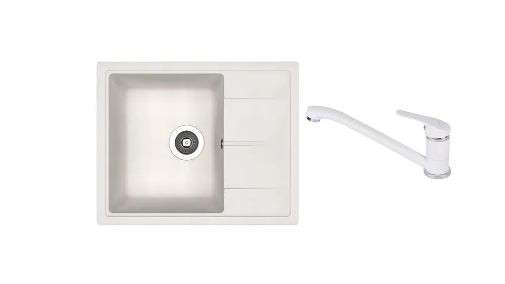 SET chiuveta Dr Gans Nika 580 + SanDonna F 1066 alb    