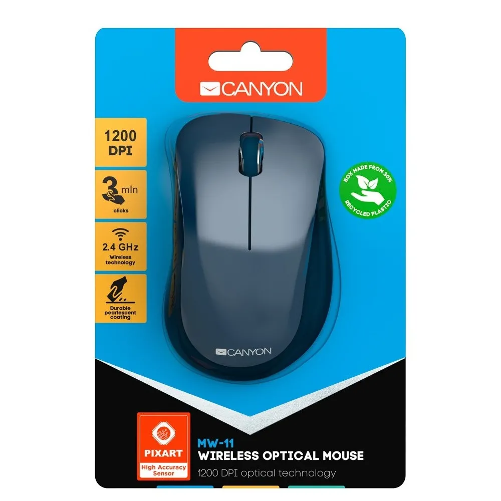 Mouse Wireless Canyon MW-11, Albastru