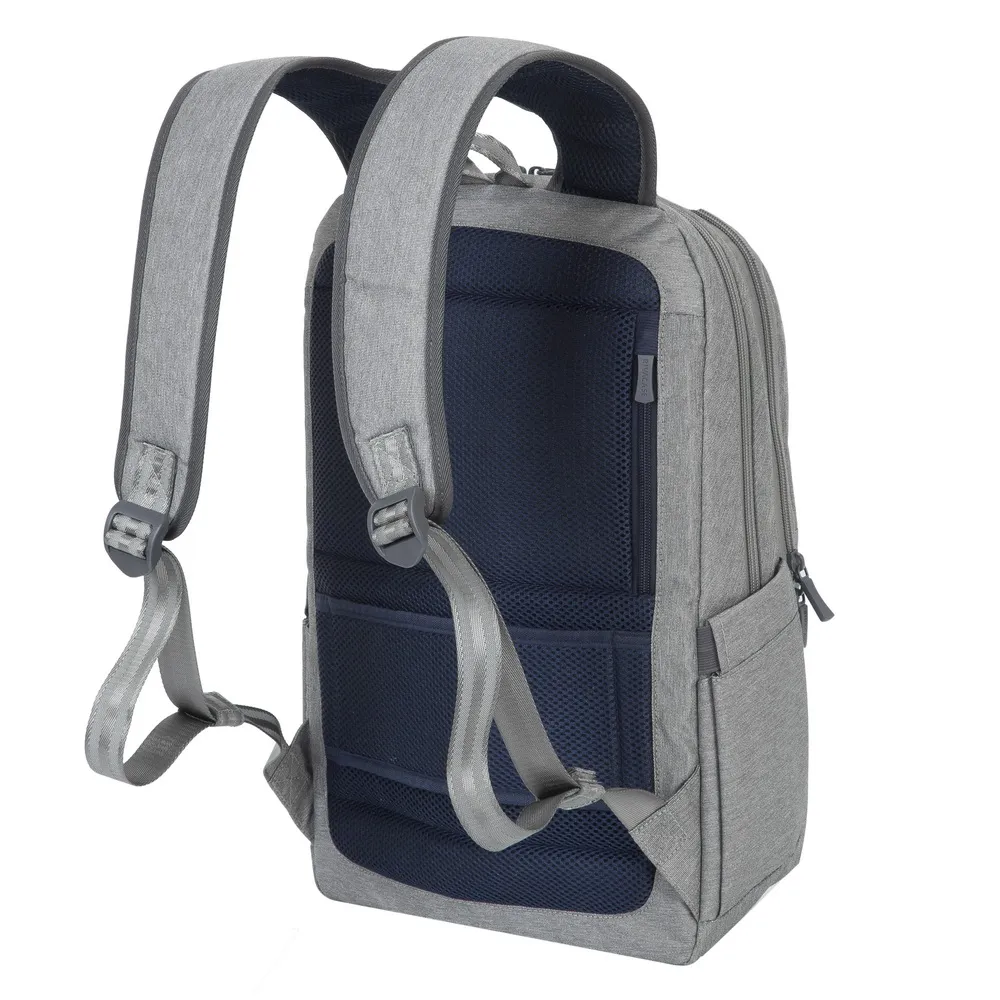Rucsac pentru Laptop RivaCase Suzuka, 15.6", Poliester, Gri