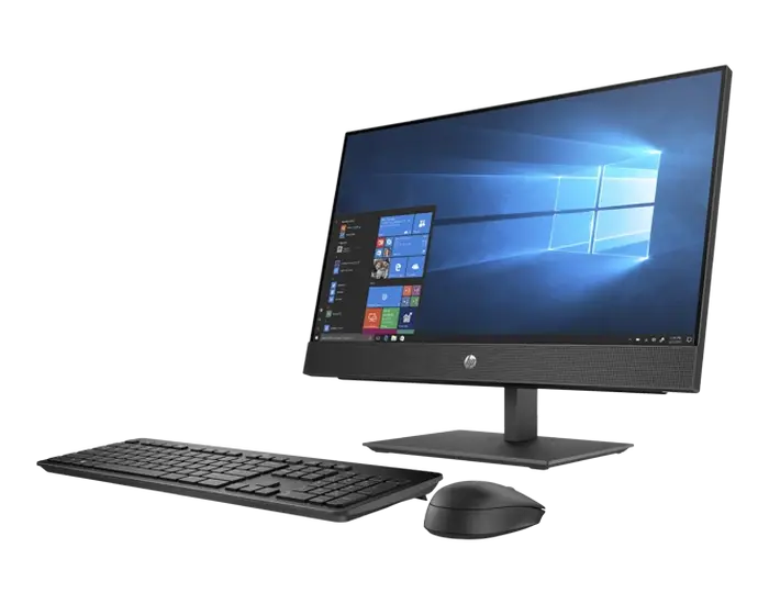 Computer All-in-One HP ProOne 400 G5, 20", Intel Core i5-9500T, 8GB/256GB, FreeDOS, Negru