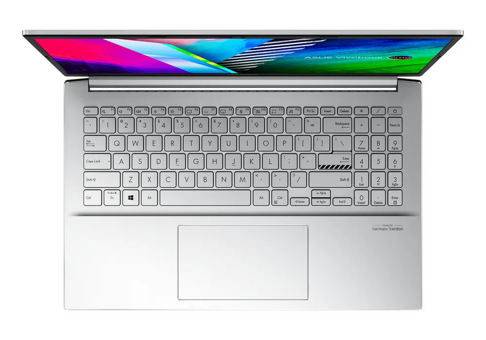 Laptop 15,6" ASUS Vivobook Pro 15 OLED M3500QA, Cool Silver, AMD Ryzen 5 5600H, 8GB/256GB, Fără SO