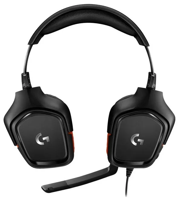 Căști gaming Logitech G332, Cu fir, Negru/Roșu