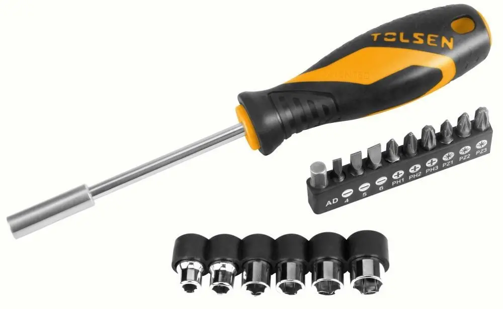 Set Surubelnita cu Clichet TOLSEN 17 Piese