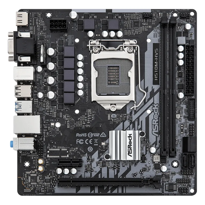 Placă de bază ASRock H510M-HVS  R1/R2.0, LGA1200, Intel H510, Micro-ATX