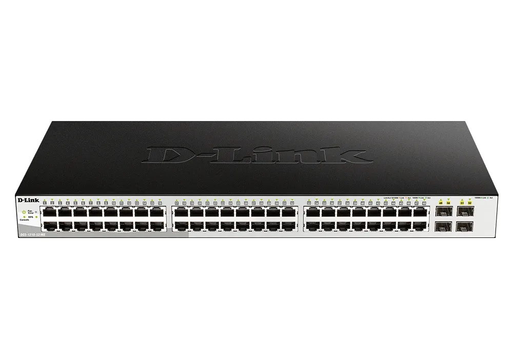 Switch de rețea D-Link DGS-1210-52/ME, 48x 10/100/1000 Mbps, 4x SFP