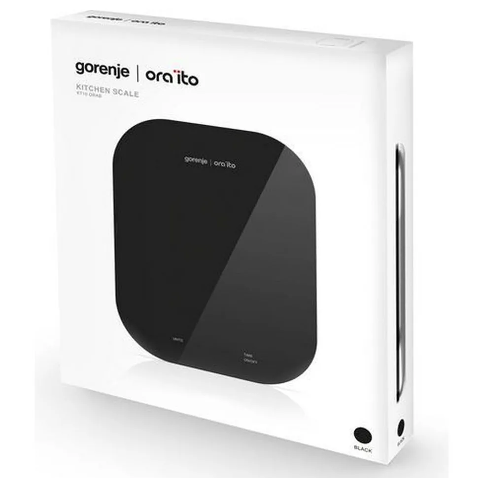 Cântar electronic de bucătărie Gorenje Ora ito KT10 ORAB, Negru