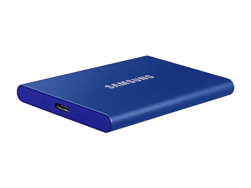 HDD portabil extern Samsung Portable SSD T7, 2 TB, Albastru (MU-PC2T0H/WW)
