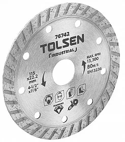 Disc diamantat segmentat TOLSEN 125x22.2 mm 6 mm
