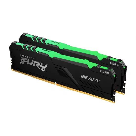Memorie RAM Kingston FURY Beast RGB, DDR4 SDRAM, 3000 MHz, 16GB, KF430C15BBAK2/16