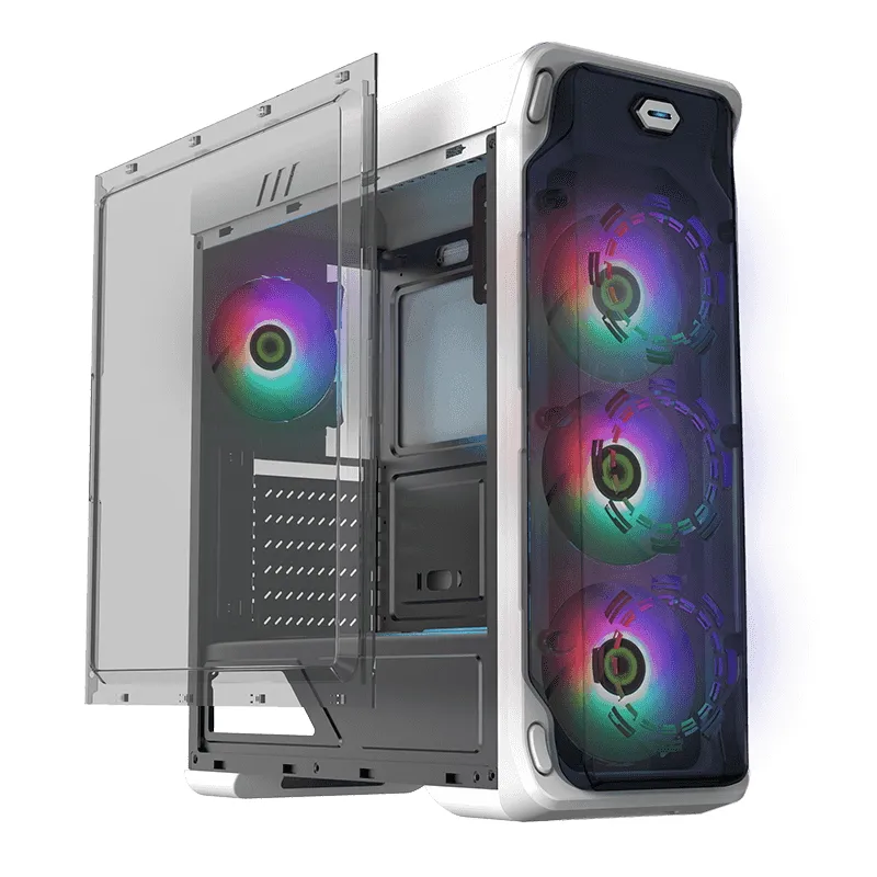 Carcasă PC Gamemax StarLight FRGB, Midi-Tower, ATX, Alb